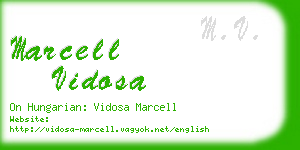marcell vidosa business card